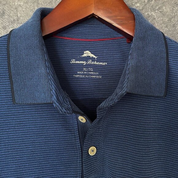 Tommy Bahama Blue Modal/Poly Polo, Men's XL/TG - Picture 2 of 4